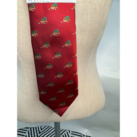 Knotty and Nice Woody Van Christmas Tie OS Red Christmas Polyester - Picture 12 of 16